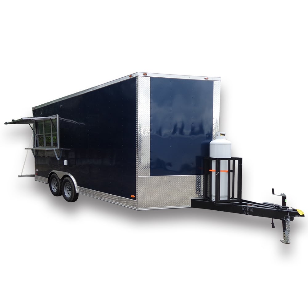 8.5' x 17' Indigo Blue Concession Food Trailer With Appliances