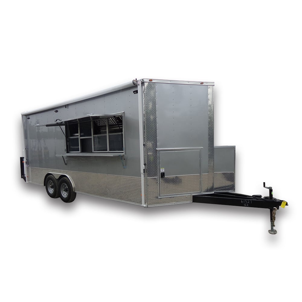 8.5' x 20' Silver Frost Concession Food Trailer With Appliances