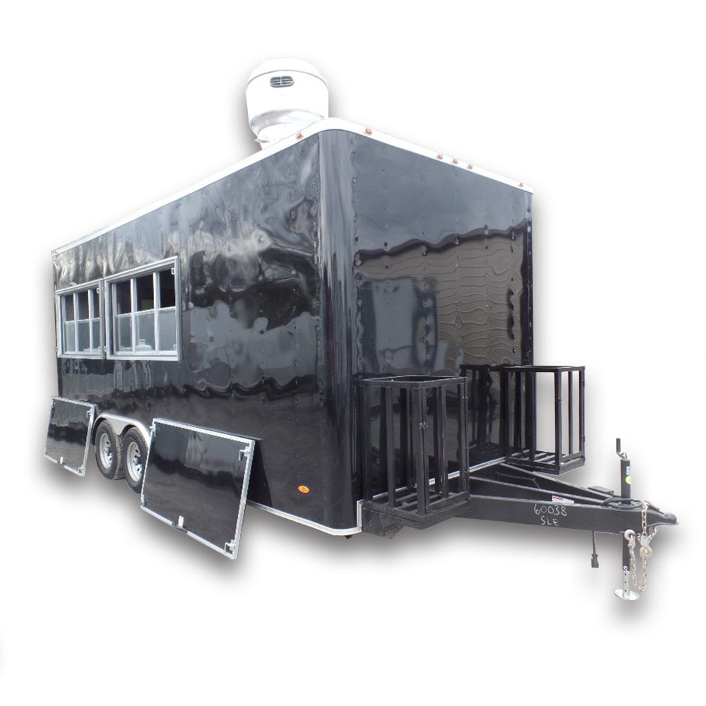 8.5' x 20' Black Concession Food Trailer