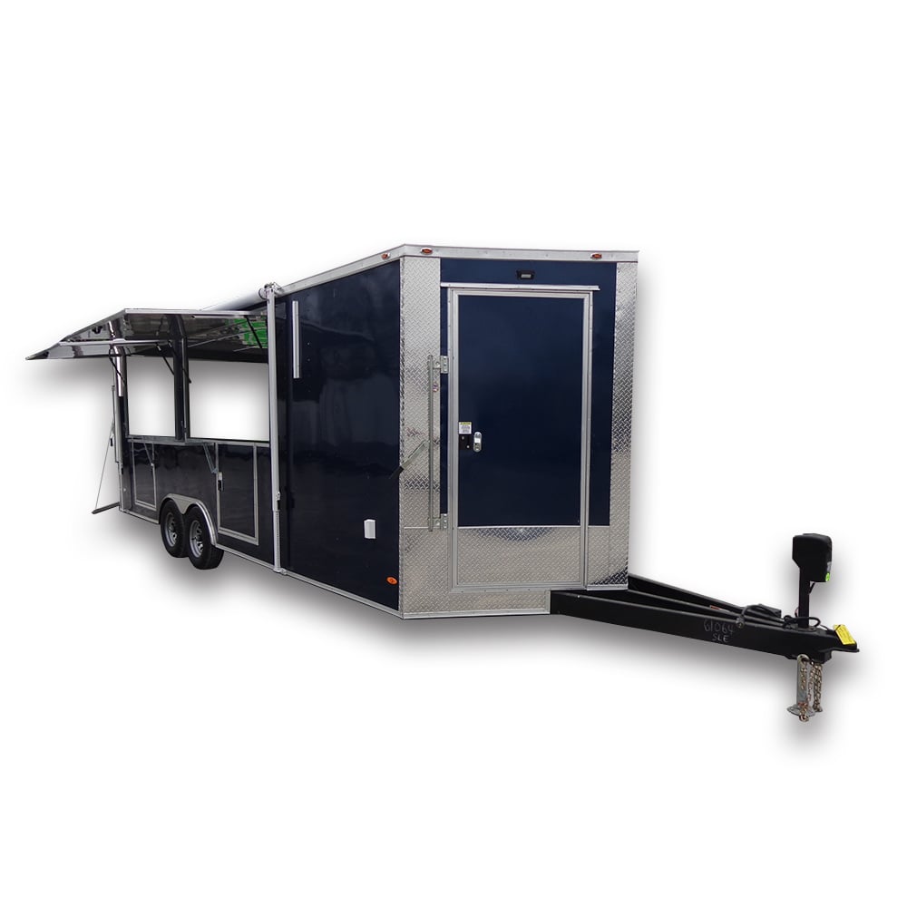 8.5' x 23' Indigo Blue Concession Food Trailer