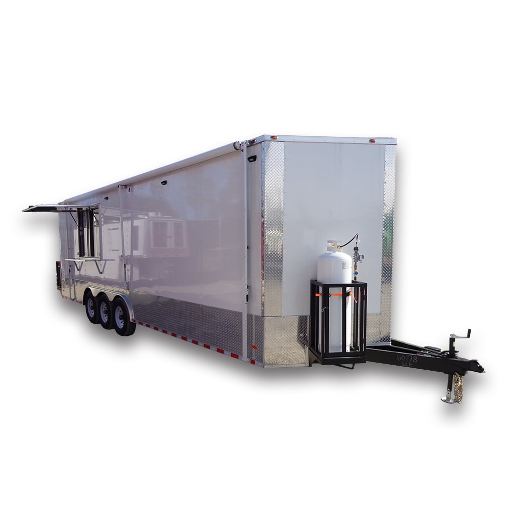 8.5' x 27' White Concession Food Trailer With Appliances