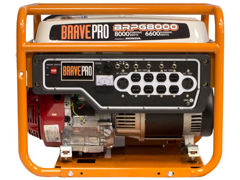 Brave 8000 Watt Generator Honda 389cc 120/240AC / 12V DC