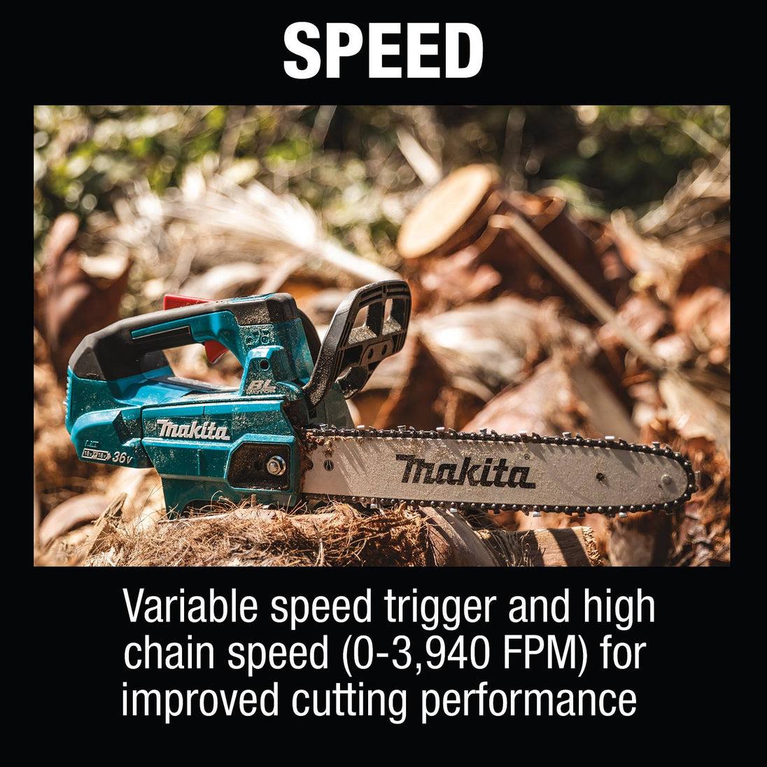 Makita 18V X2 (36V) LXT Lithium‑Ion 14" Top Handle Chainsaw XCU08Z - Tool Only - SLE Equipment - 17