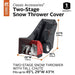 Classic 52 - 224 - 040401 - RT Two - Stage Snow Thrower Cover with Tall Chute - SLE Equipment - 2