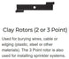Brave Clay Rotor 3" X 1" Depth 2 Points Trencher Accessory - SLE Equipment - 2