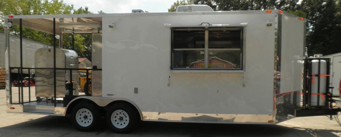 White Concession Trailer 8.5'x22'