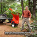 DR Power CP57057BEN 13.5 HP Briggs Self Feeding Wood Chipper 5.75" Front Right View