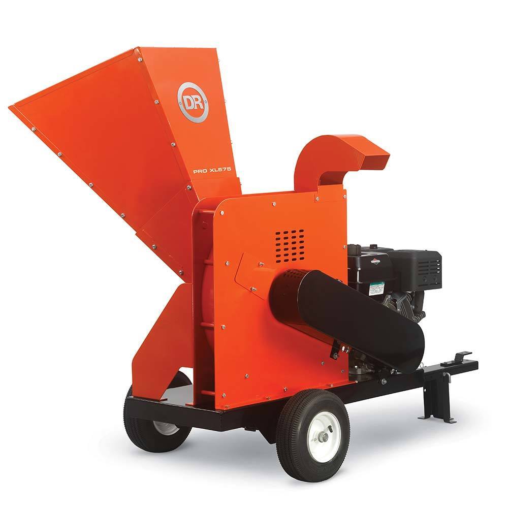 DR Power CP57057BEN 13.5 HP Briggs Self Feeding Wood Chipper 5.75" Front Right View