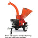 DR Power CP57057BEN 13.5 HP Briggs Self Feeding Wood Chipper 5.75" Front Right View