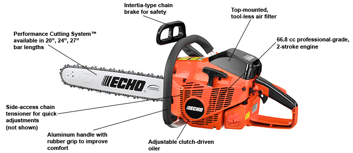 Echo CS-680 27" Chainsaw Professional Use 66.8cc