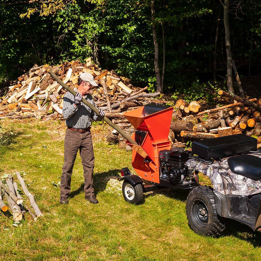 DR Power CS35050BEN 13.5 HP Briggs Chipper Shredder Front Left