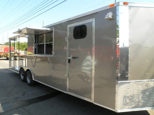 Beige Concession Trailer 8.5' x 26'