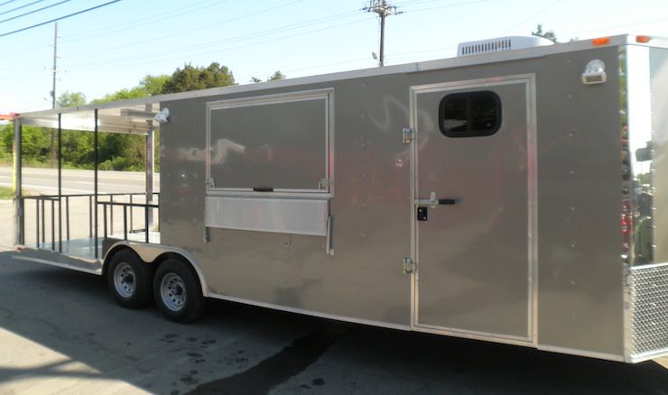 Beige Concession Trailer 8.5' x 26'