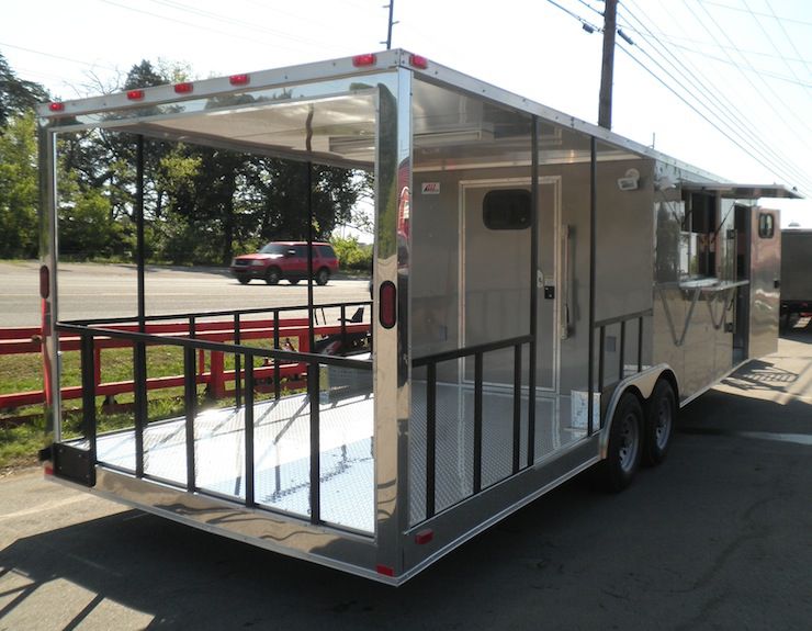 Beige Concession Trailer 8.5' x 26'