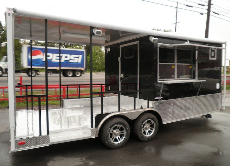 Black Concession Trailer 8.5'x20'