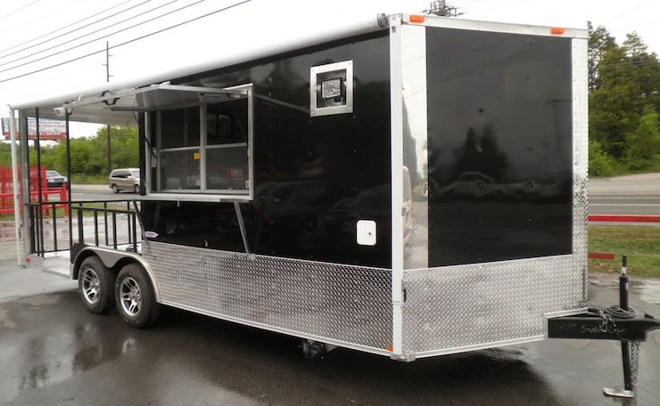 Black Concession Trailer 8.5'x20'