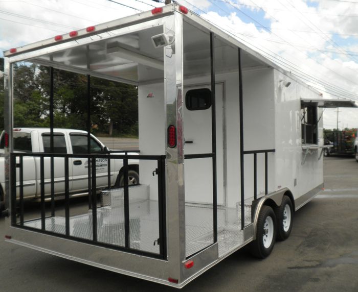 White Concession Trailer 8.5'x20'