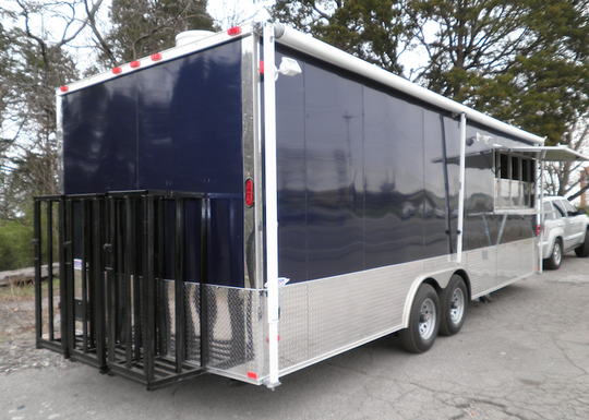 Concession Trailer 8.5'x'24' Dark Blue - Food Vending Catering Event