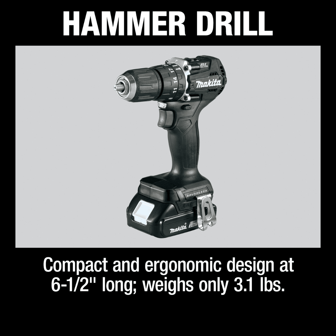 Makita CX205RB Sub?Compact Brushless Cordless 2?Pc. Combo Kit 18V LXT 2.0Ah - SLE Equipment - 6