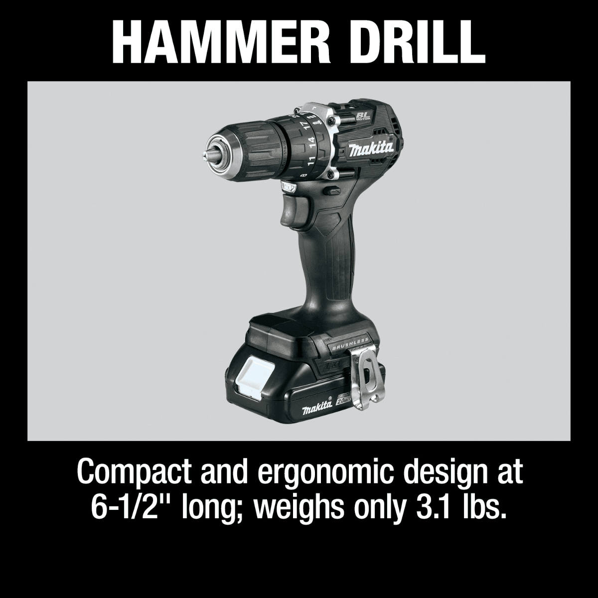 Makita CX205RB Sub?Compact Brushless Cordless 2?Pc. Combo Kit 18V LXT 2.0Ah - SLE Equipment - 6