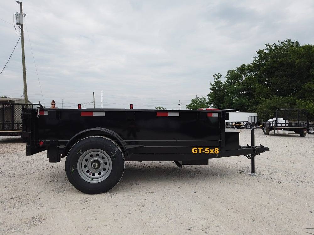 Heavy Duty Hydraulic Dump Trailer 5' X 8' With Brake 18 Inch Sides
