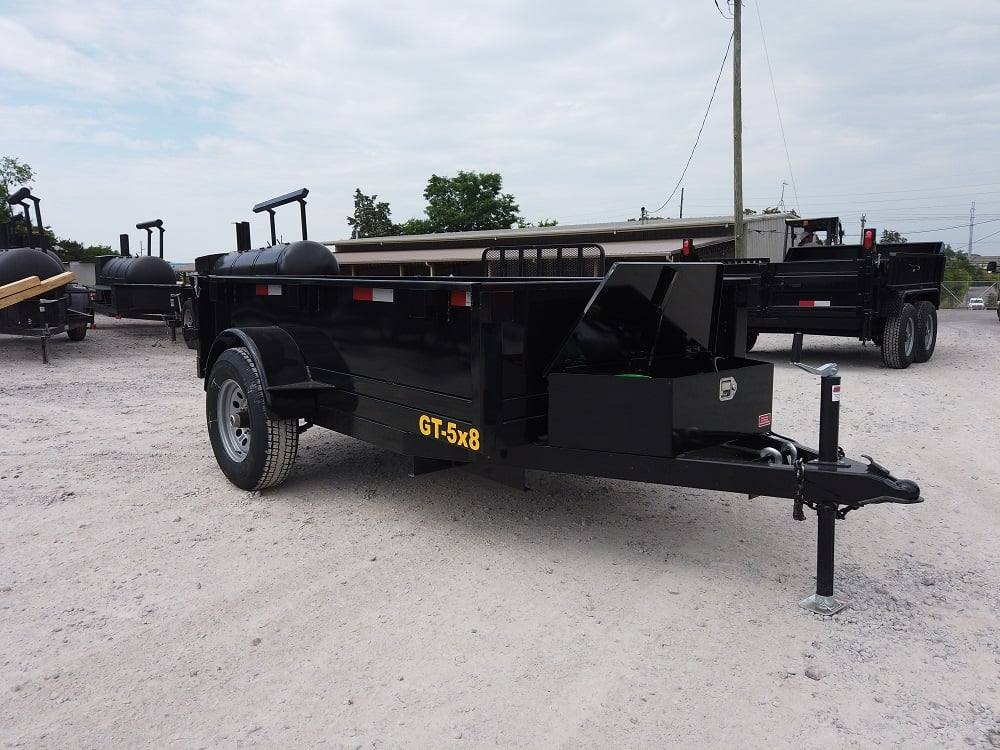 Heavy Duty Hydraulic Dump Trailer 5' X 8' With Brake 18 Inch Sides