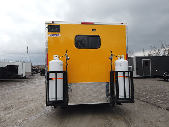 8.5' x 24' Yellow Food Concessions Trailer