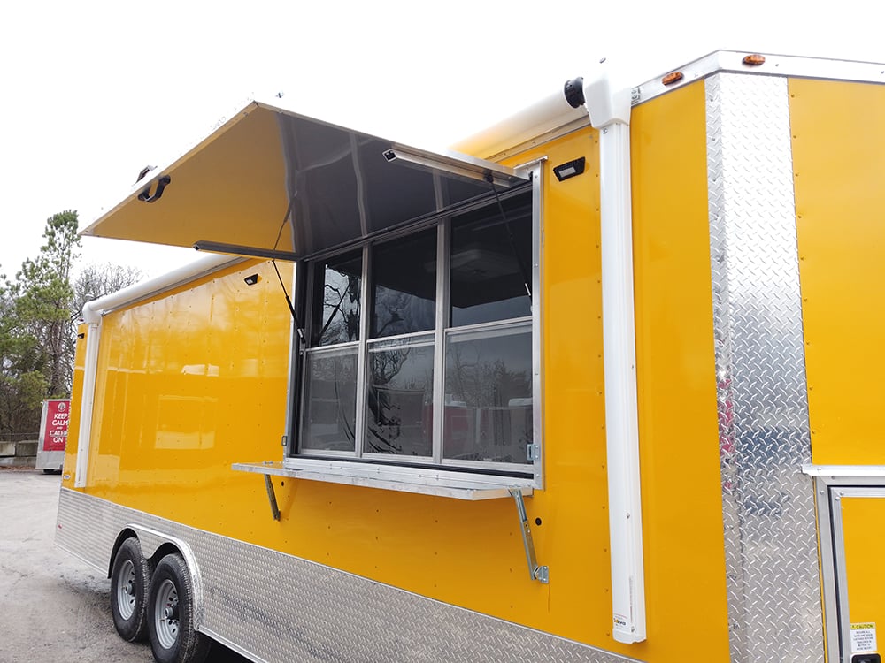 8.5' x 24' Yellow Food Concessions Trailer