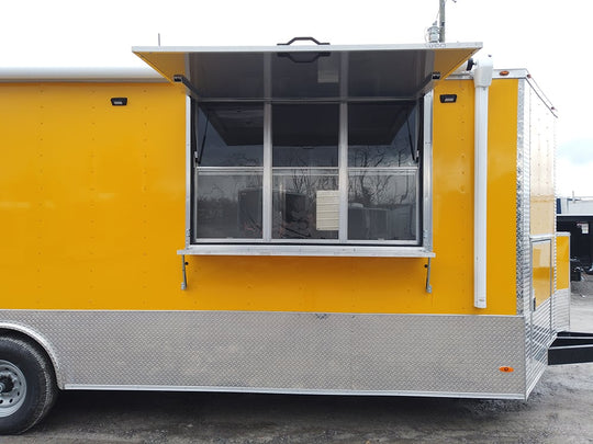 8.5' x 24' Yellow Food Concessions Trailer