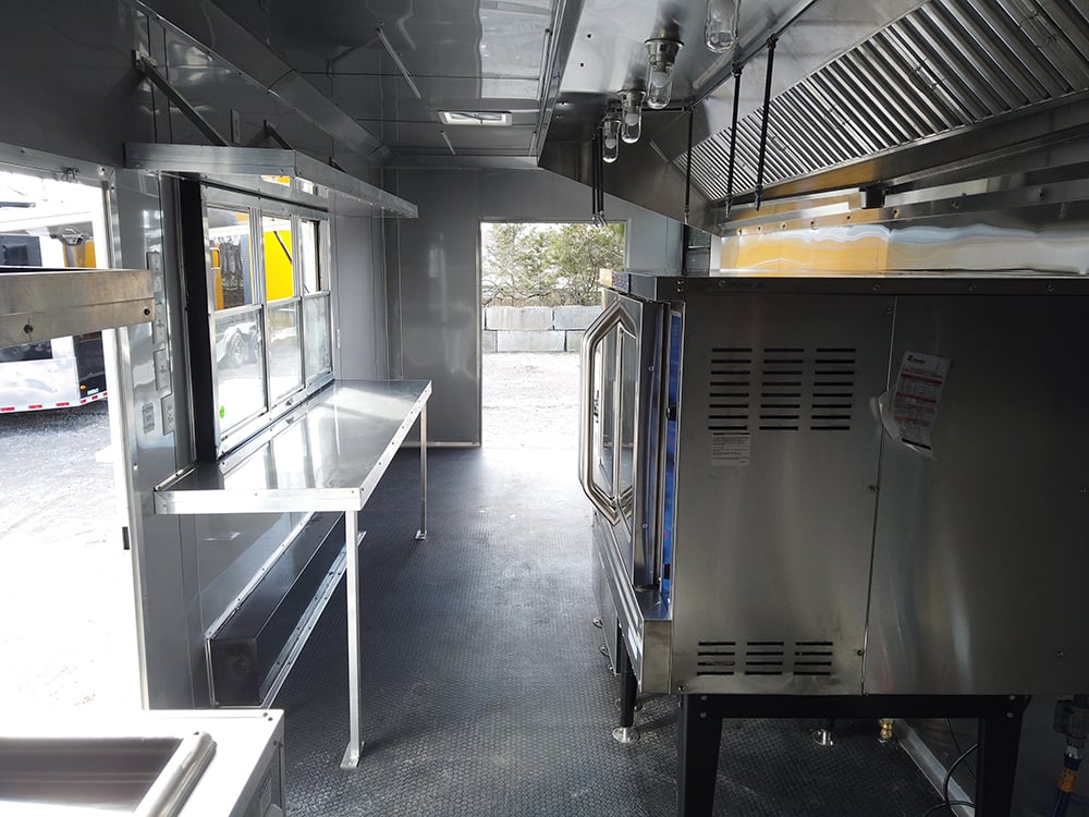 8.5 x 26 Silver Concession Food Trailer