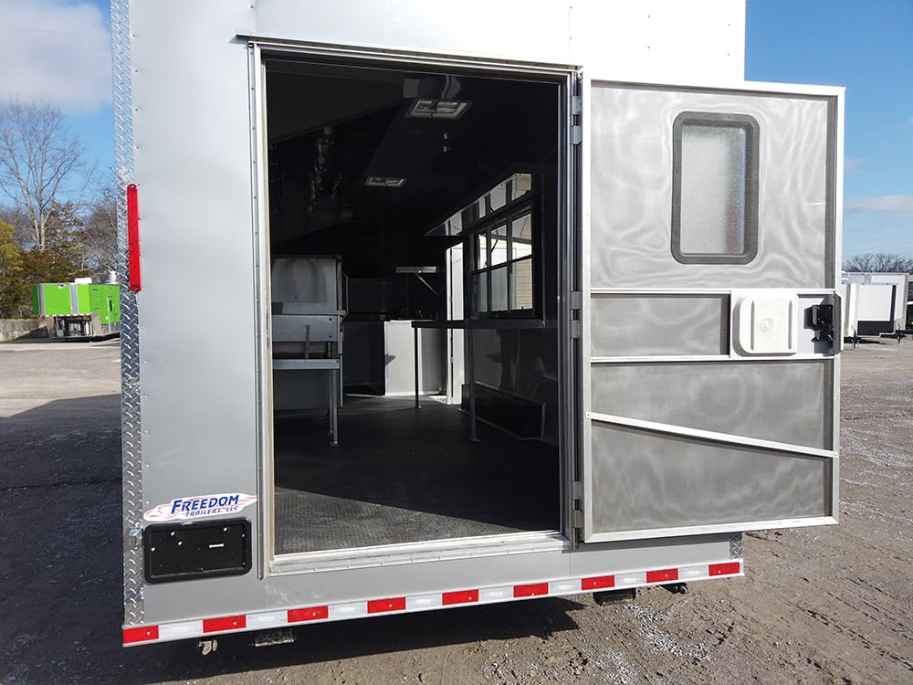 8.5 x 26 Silver Concession Food Trailer