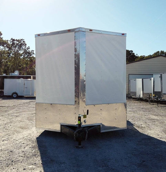 Enclosed Utility Hybrid Trailer 7'x20' - Lawn Mower Equipment Hauler Storage - SLE Equipment - 2