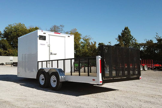 Enclosed Utility Hybrid Trailer 7'x20' - Lawn Mower Equipment Hauler Storage - SLE Equipment - 5