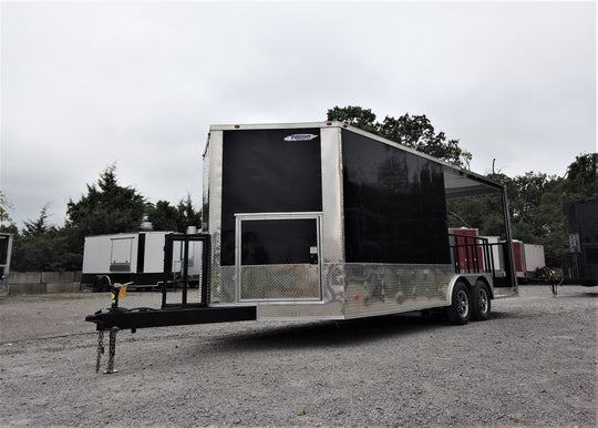 8.5' x 20' Black Concession Food Trailer