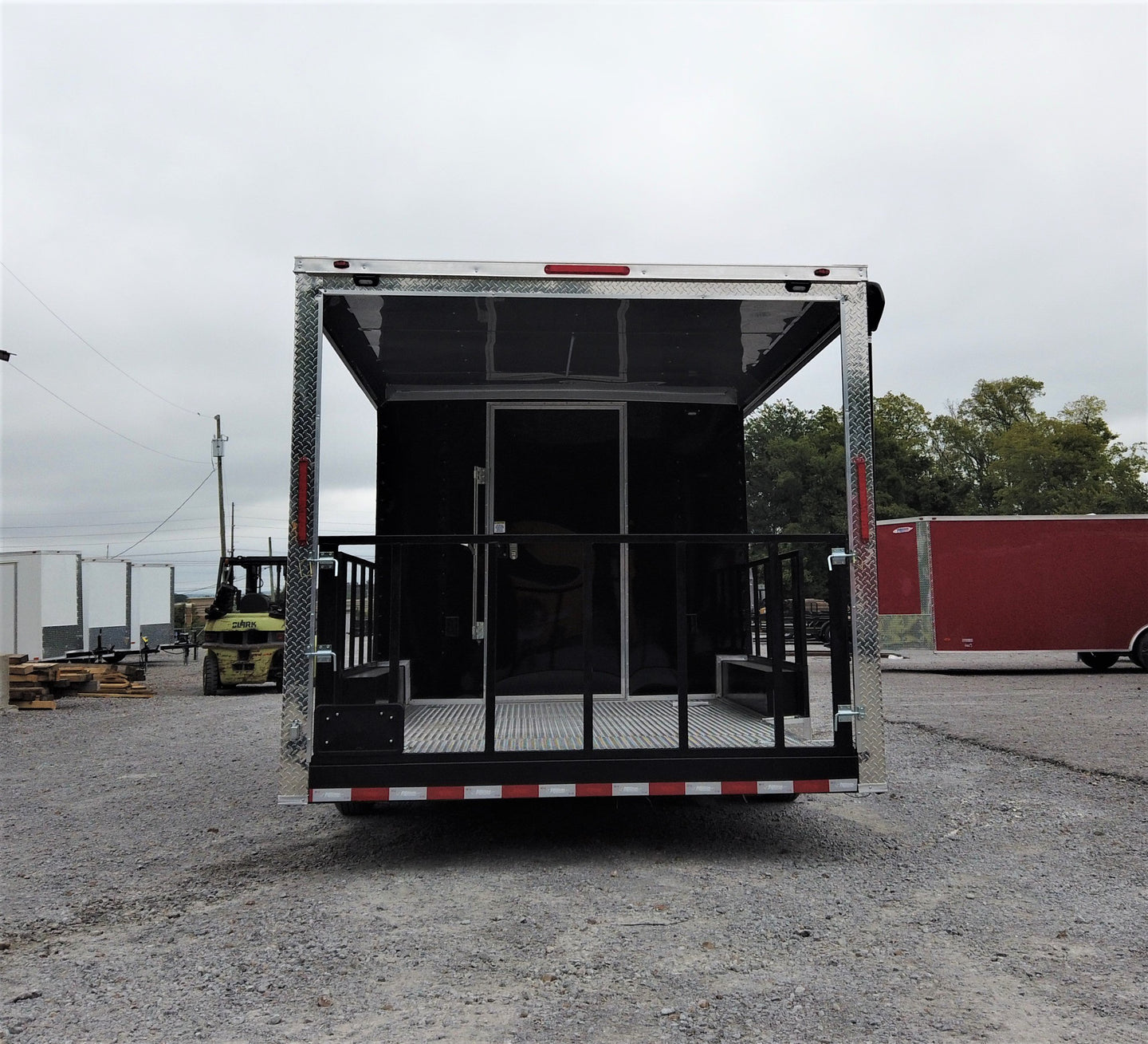 8.5' x 20' Black Concession Food Trailer