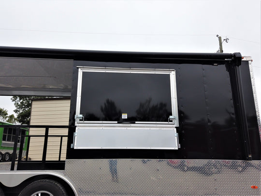 8.5' x 20' Black Concession Food Trailer