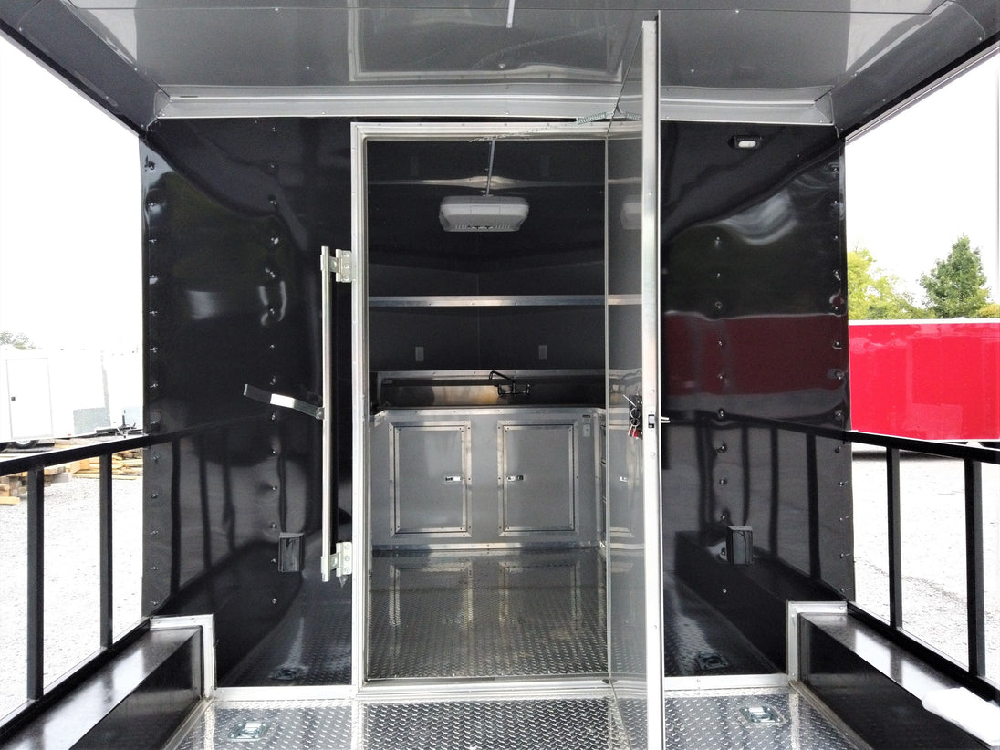 8.5' x 20' Black Concession Food Trailer