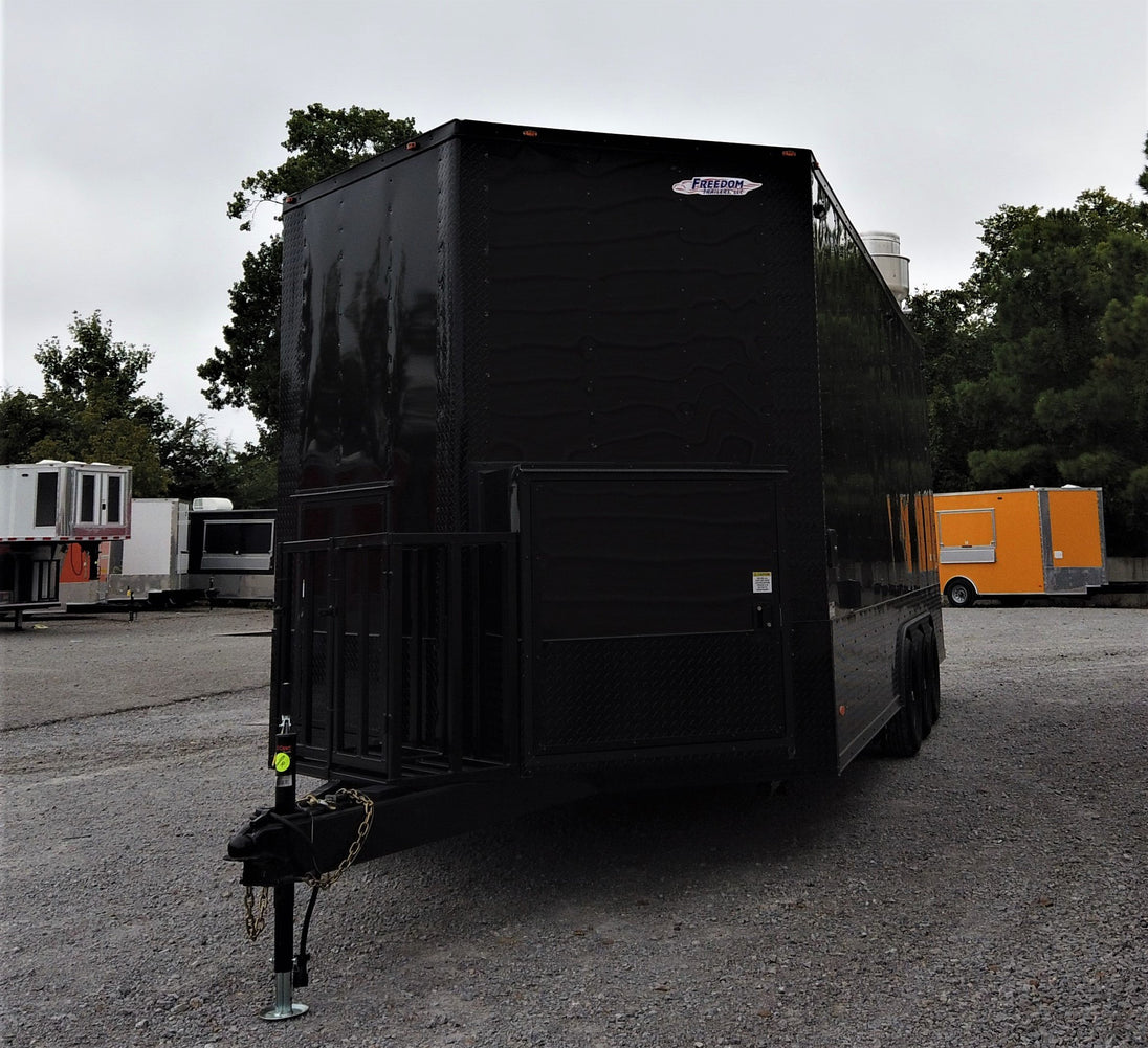 8.5' x 22' Black Out Concession Food Trailer