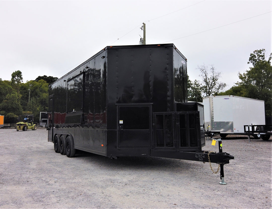 8.5' x 22' Black Out Concession Food Trailer