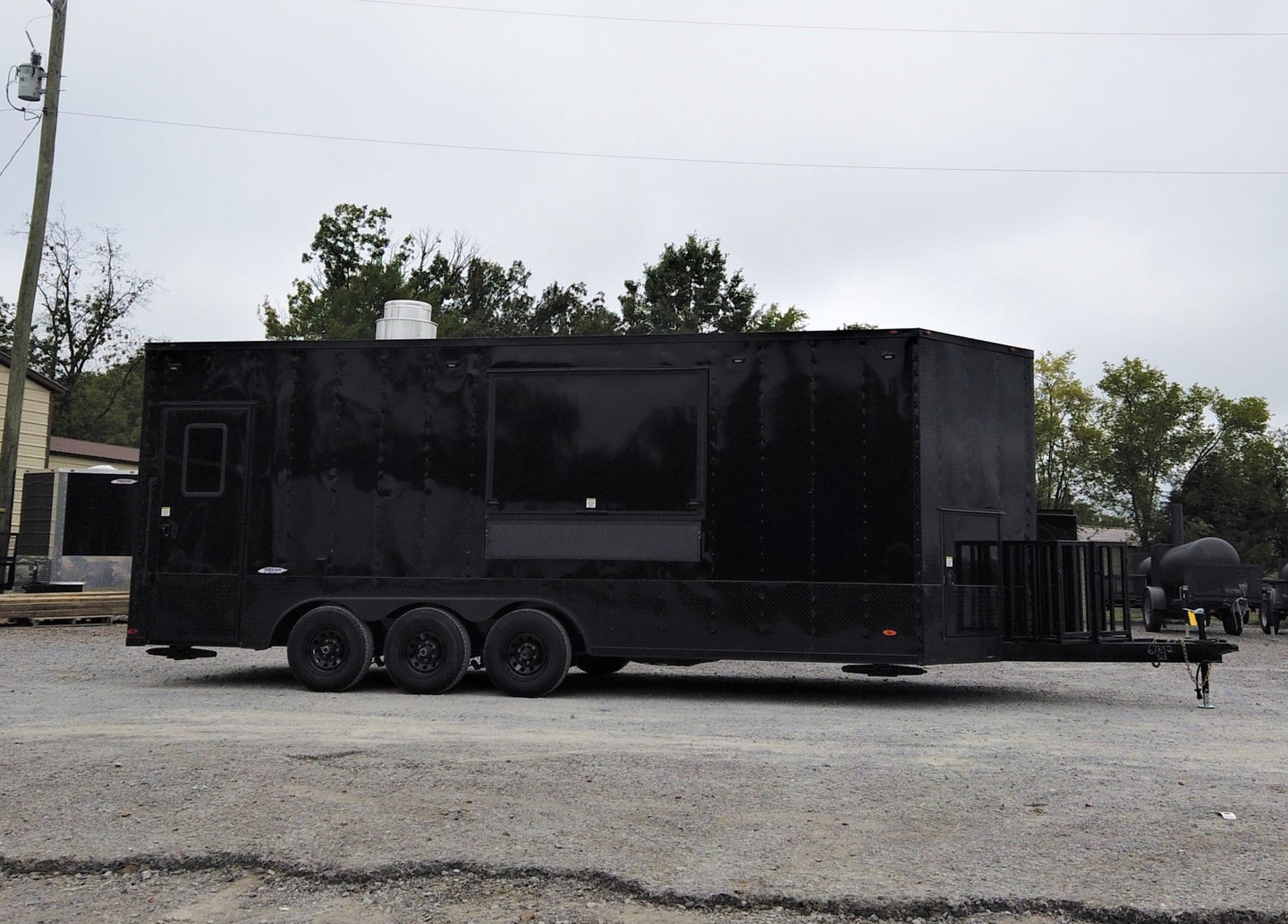 8.5' x 22' Black Out Concession Food Trailer