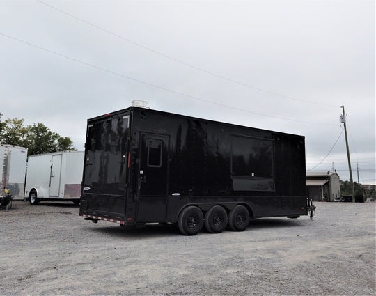 8.5' x 22' Black Out Concession Food Trailer