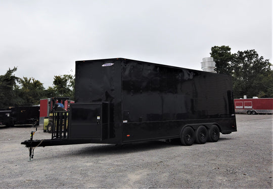 8.5' x 22' Black Out Concession Food Trailer