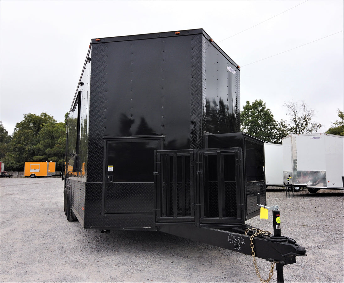 8.5' x 22' Black Out Concession Food Trailer