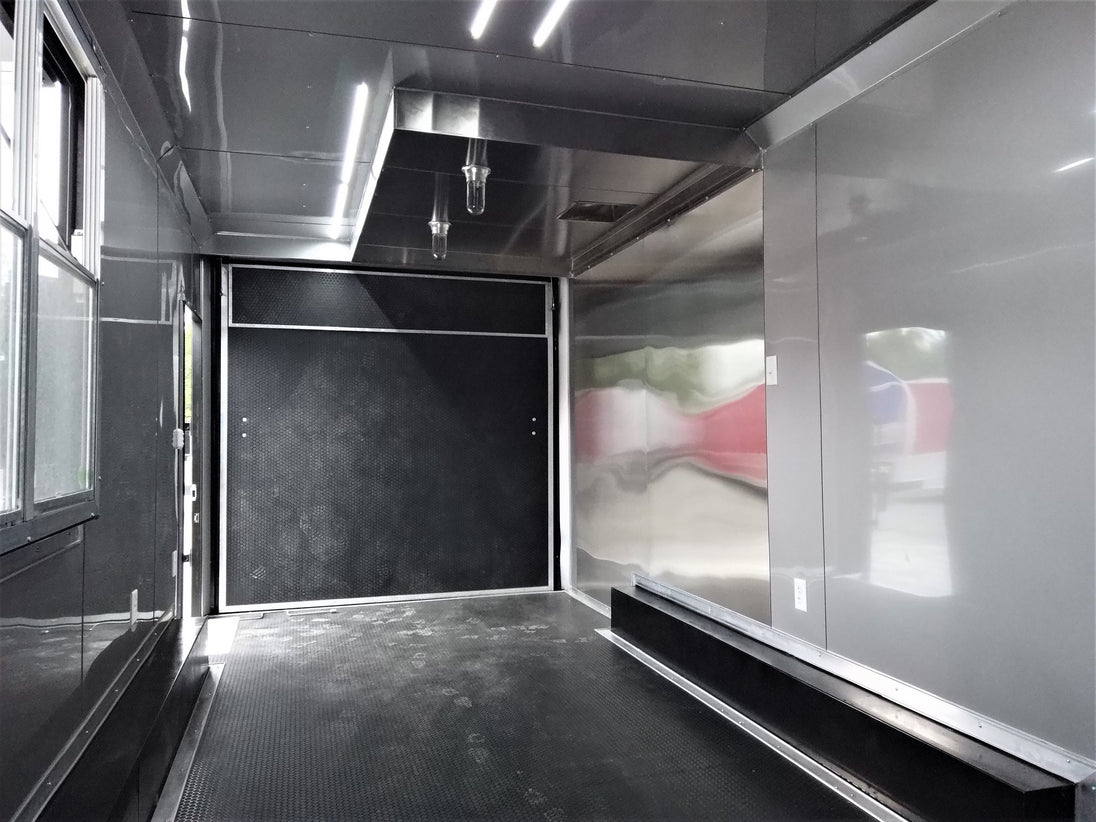 8.5' x 22' Black Out Concession Food Trailer