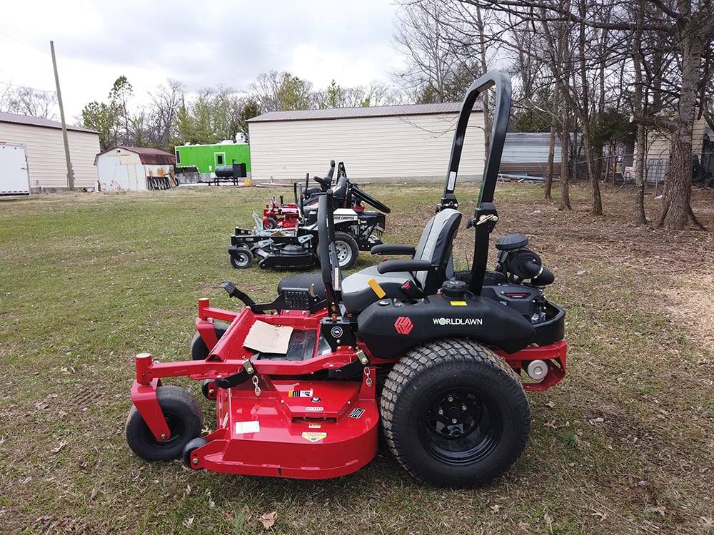 WorldLawn DiamondBack XL Zero Turn Mower Front Low Right