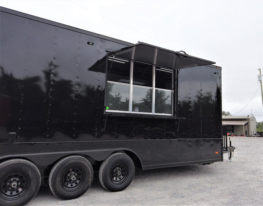 8.5' x 22' Black Out Concession Food Trailer