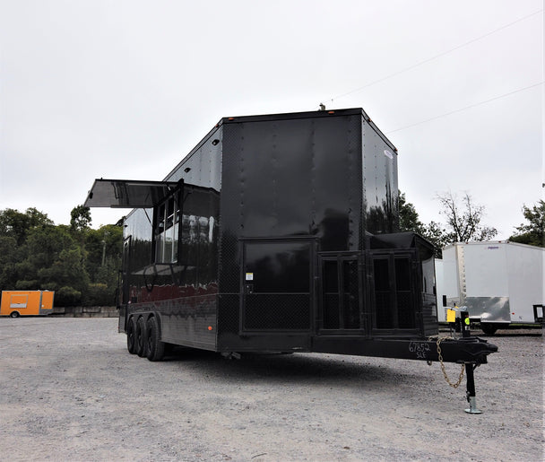 8.5' x 22' Black Out Concession Food Trailer