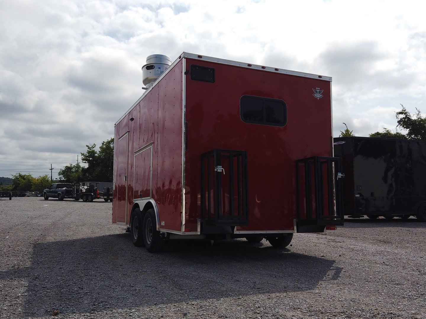 8.5' x 16' Red Concession Food Trailer