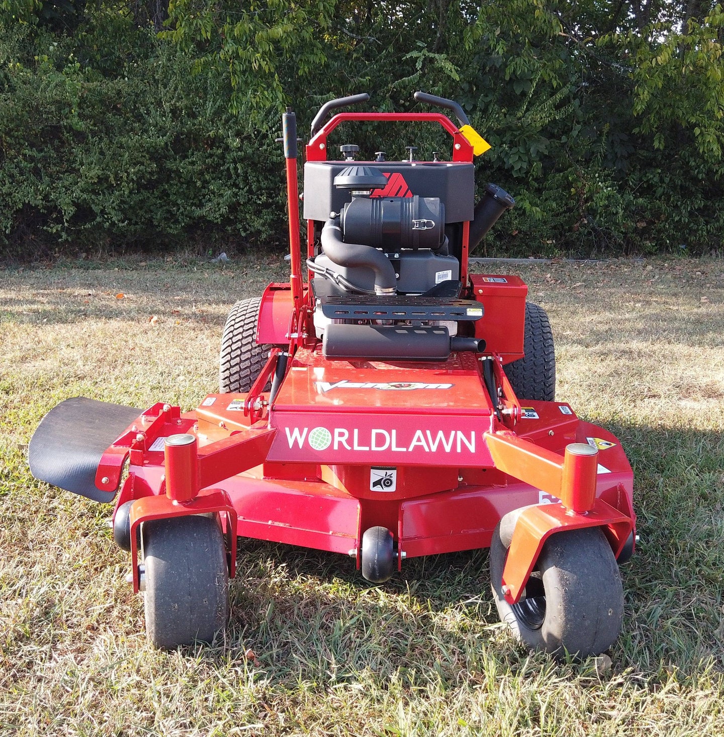 WorldLawn 52" Venom Stand On Zero Turn Mower Front Right