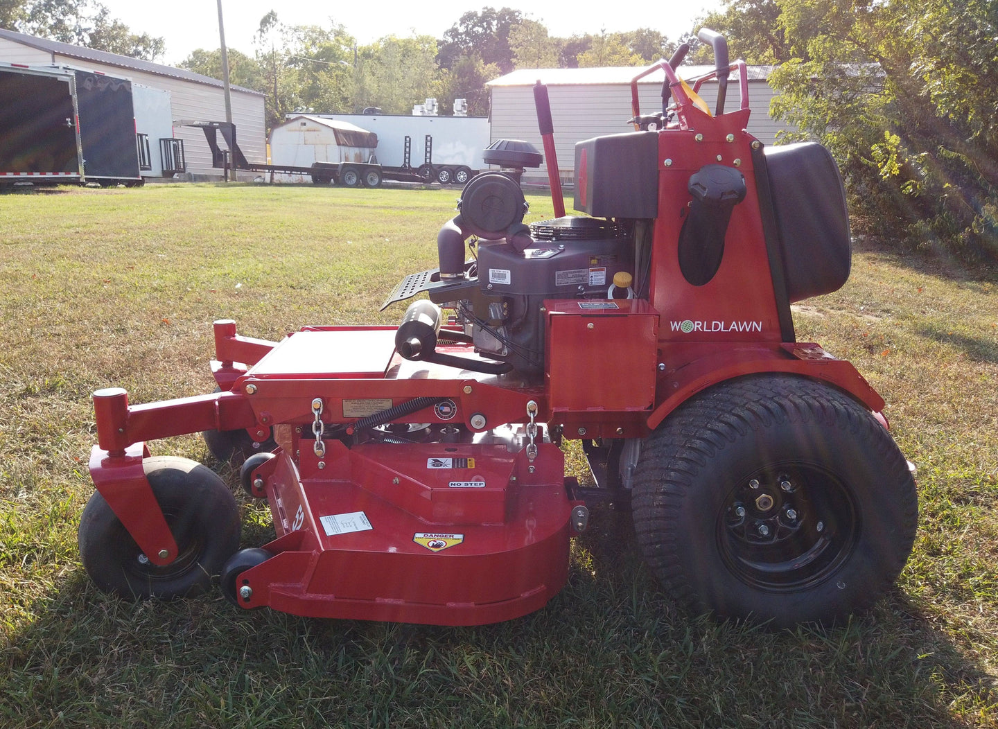 WorldLawn 52" Venom Stand On Zero Turn Mower Front Right